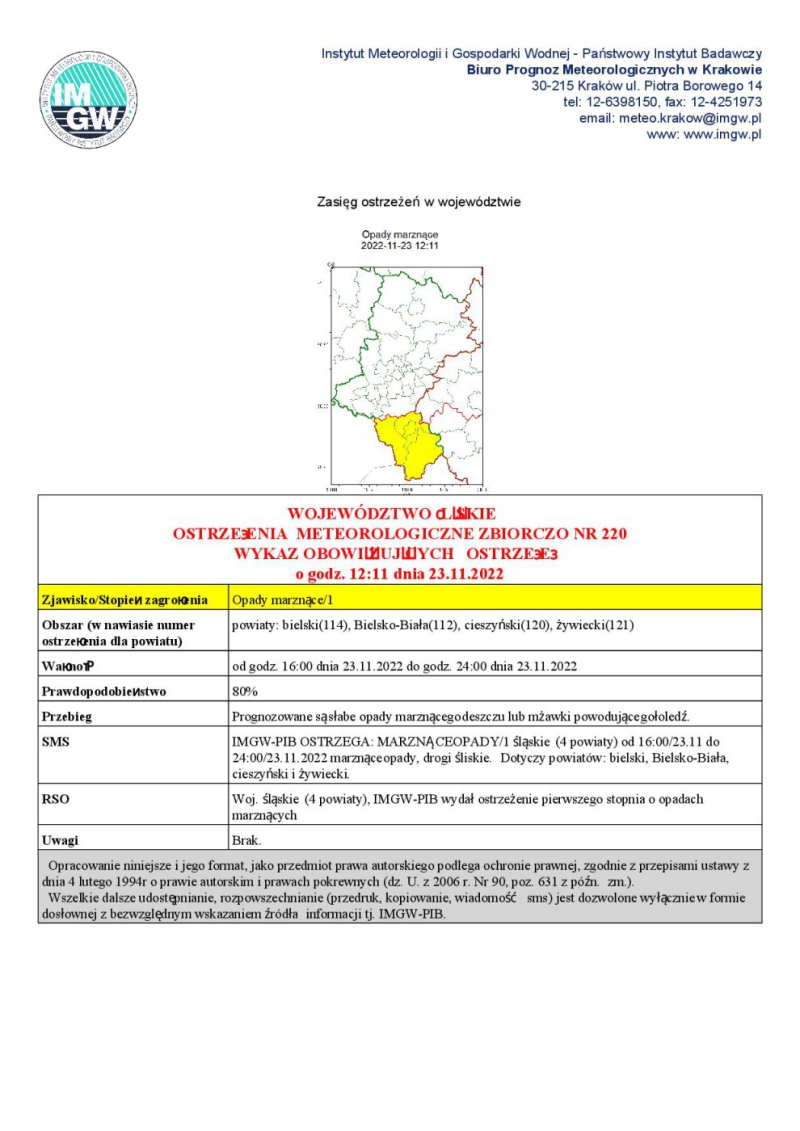 Ostrzeżenie meteorologiczne