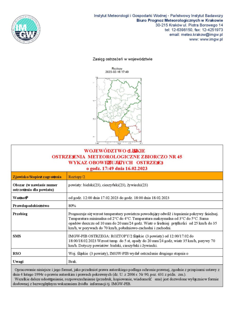 Ostrzeżenie meteorologiczne