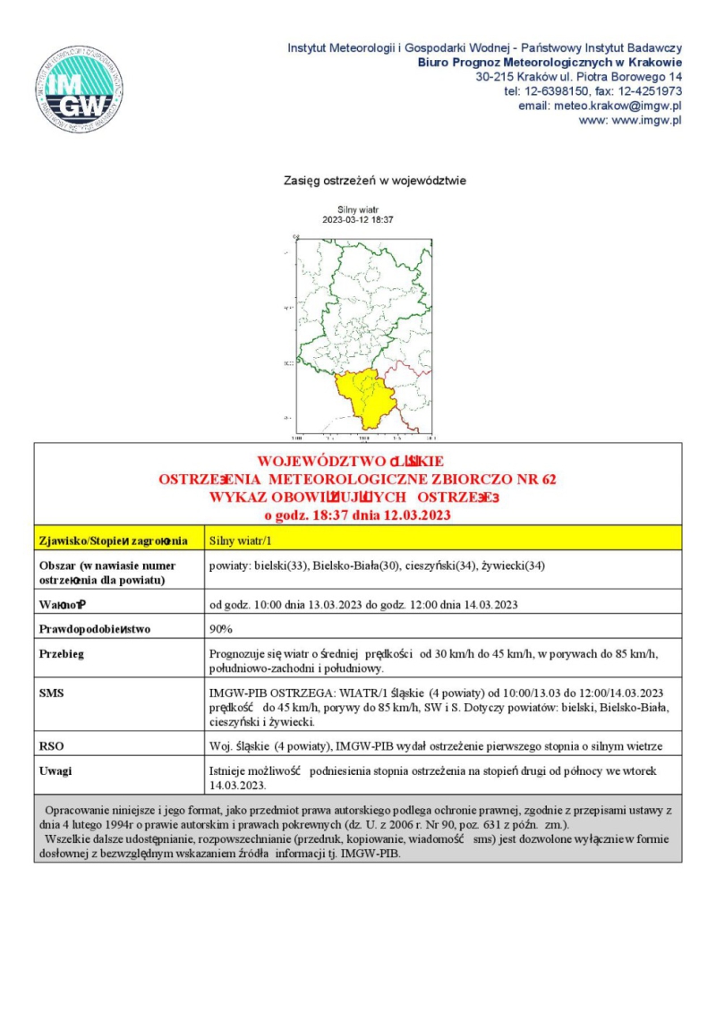 Ostrzeżenie meteorologiczne