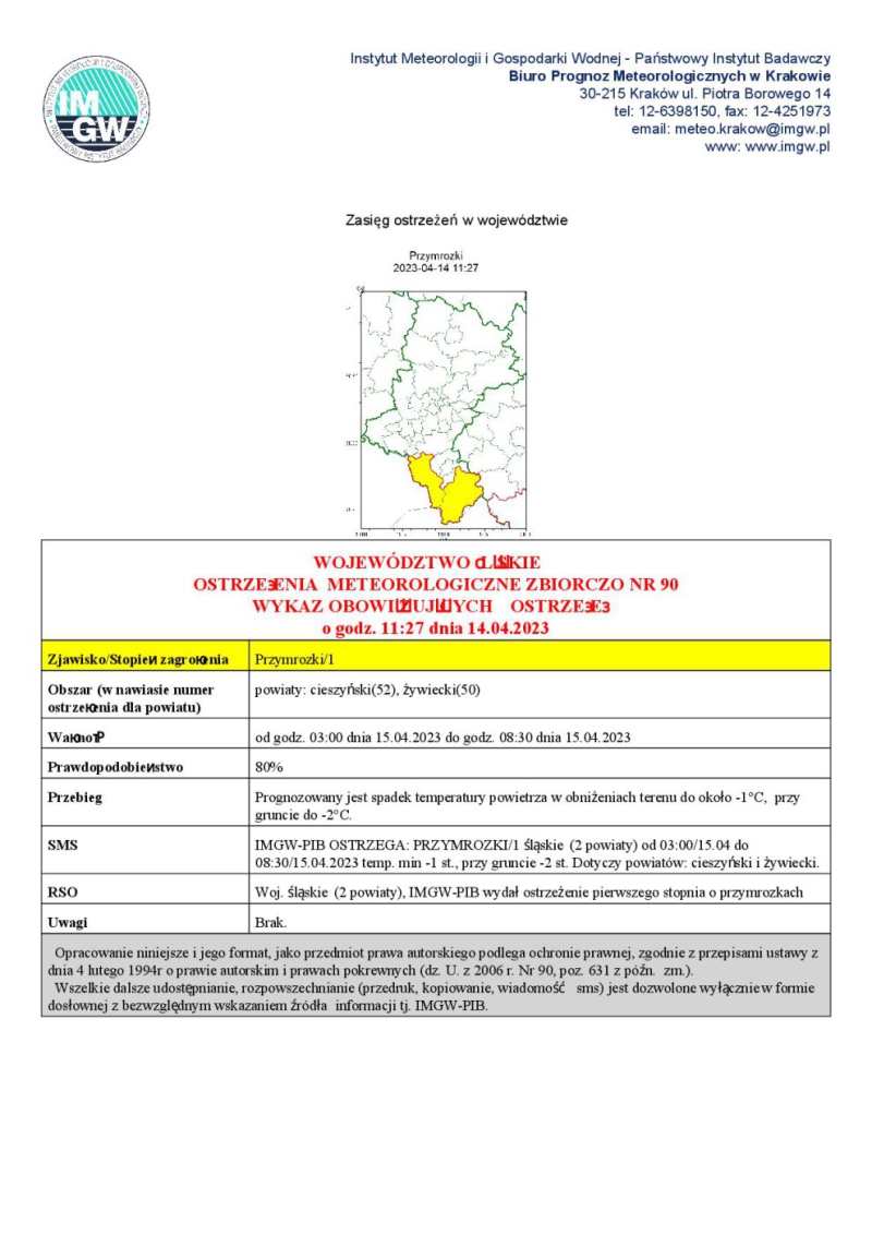 Ostrzeżenie meteorologiczne