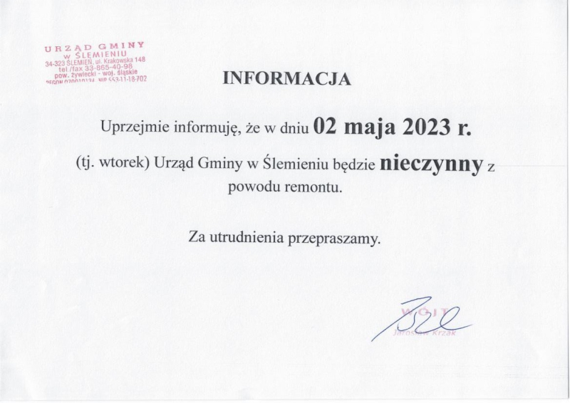 INFORMACJA