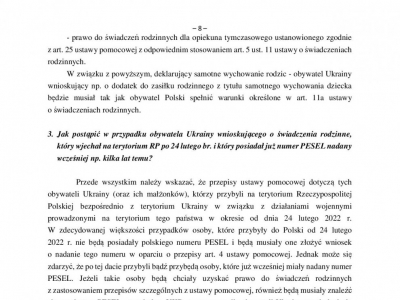 Materiał informacyjny o zasadach przyznawania świadczeń rodzinnych obywatelom Ukrainy przybywającym na terytorium Polski - zdjęcie8