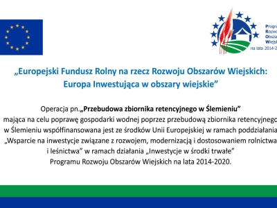 „Przebudowa zbiornika retencyjnego w Ślemieniu” - zdjęcie1