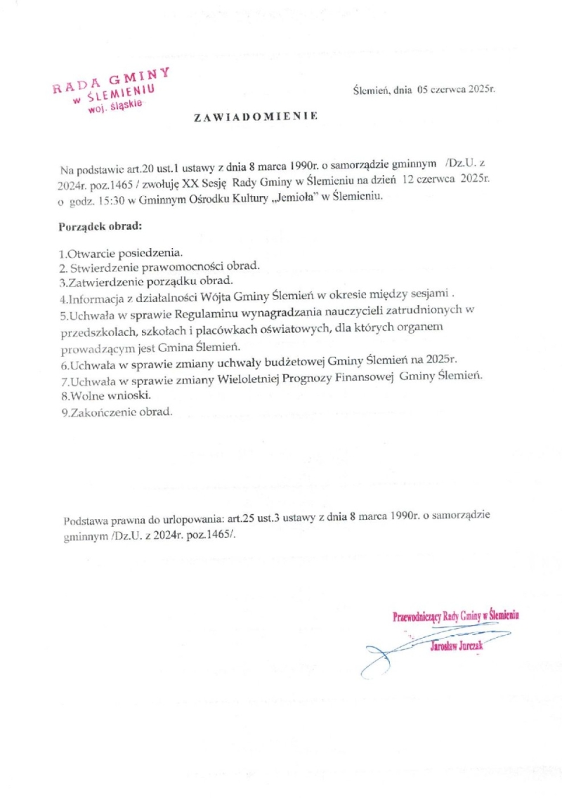Zawiadomienie