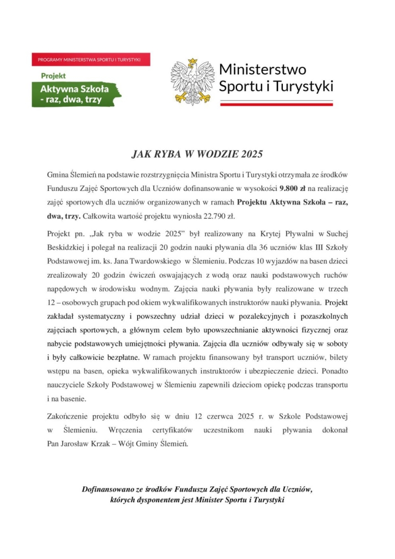 JAK RYBA W WODZIE 2025