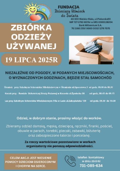 ZBIÓRKA ODZIEŻY UŻYWANEJ