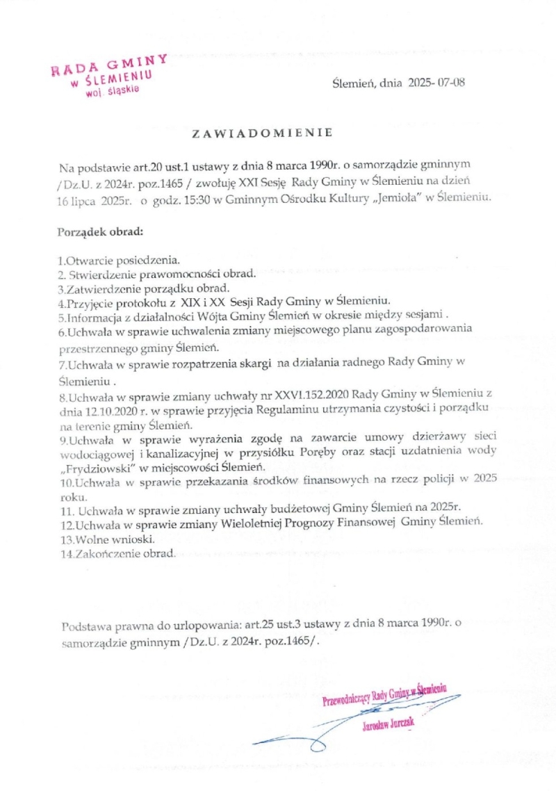 Zawiadomienie