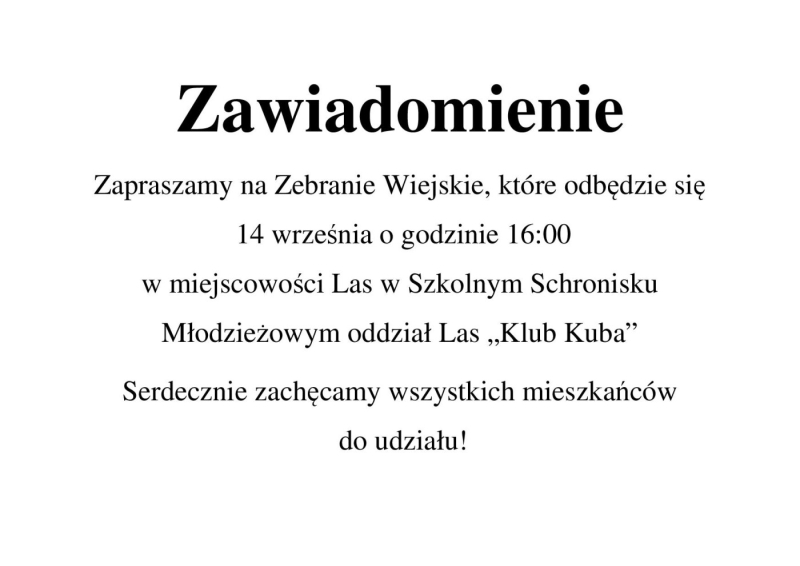 Zawiadomienie