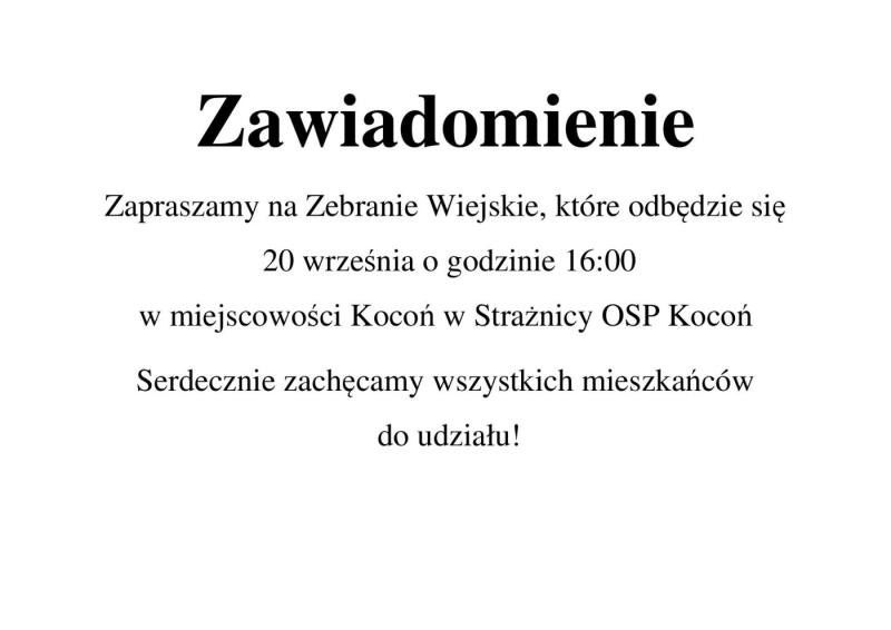 Zawiadomienie