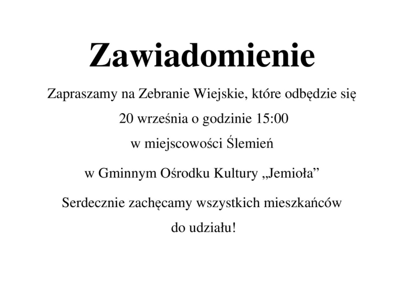 Zawiadomienie