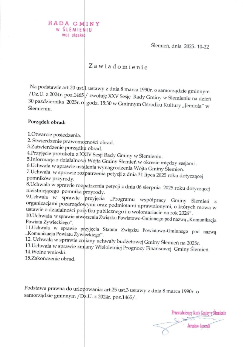 Zawiadomienie