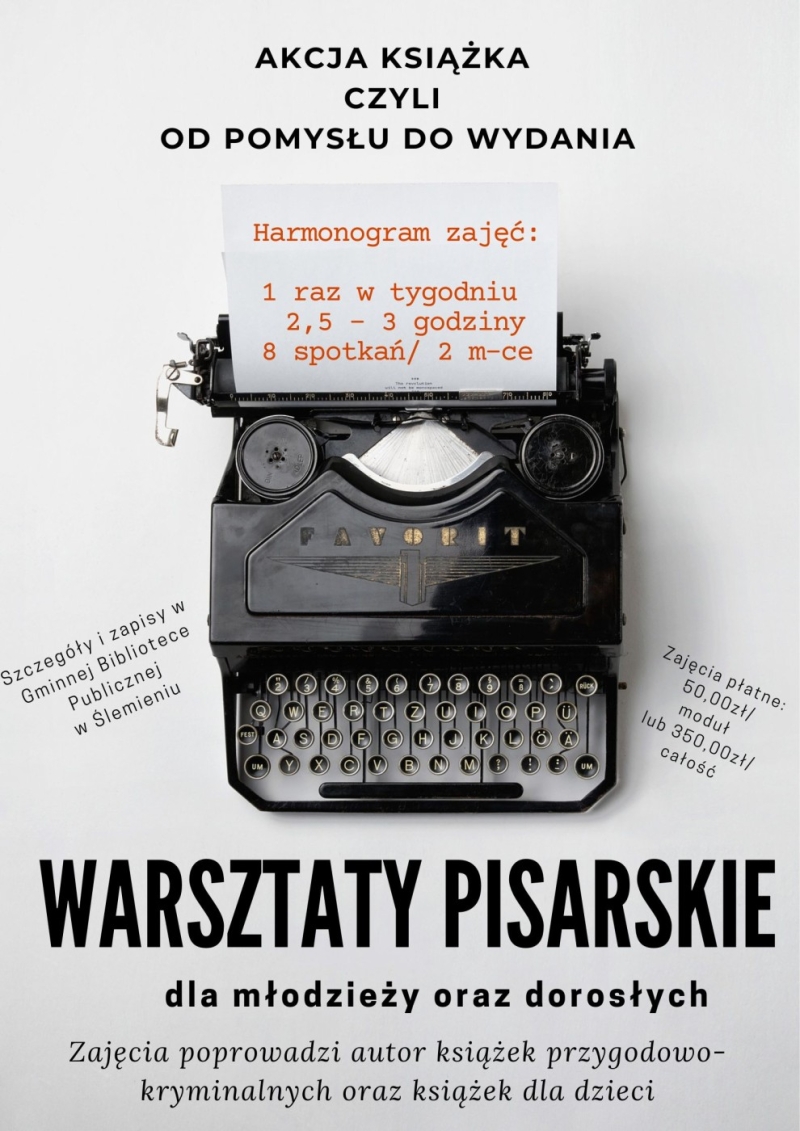   WARSZTATY PISARSKIE!