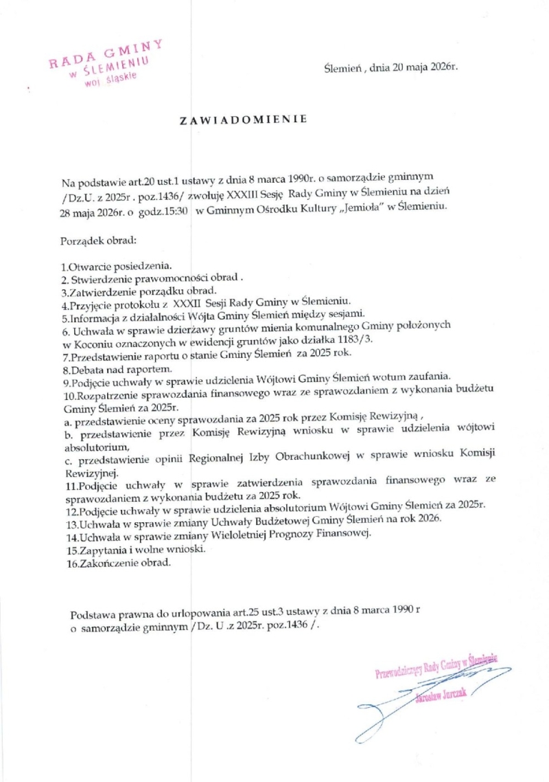 Zawiadomienie