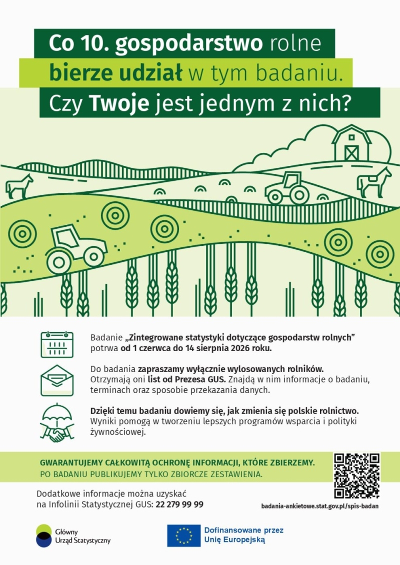 Badanie statystyczne dotyczące gospodarstw rolnych