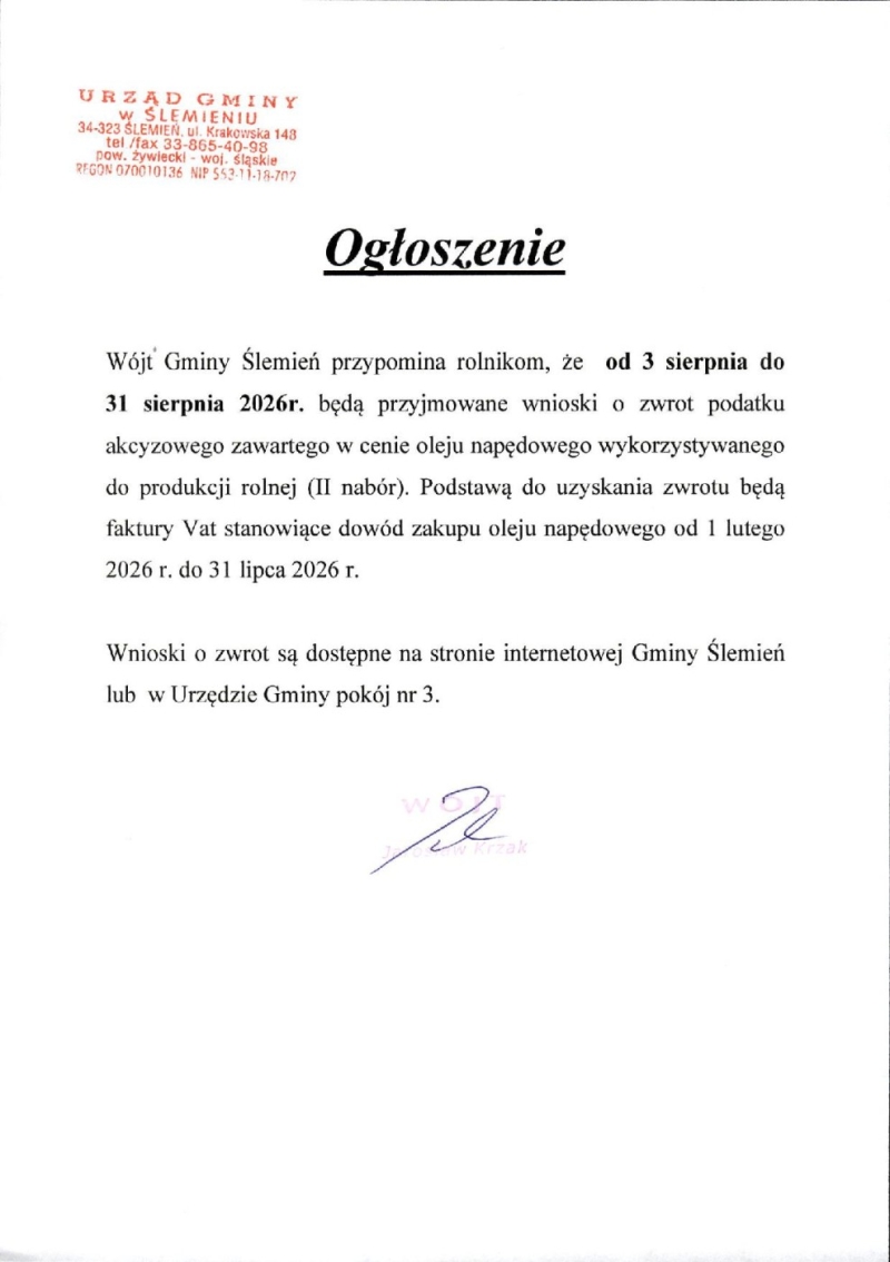 Ogłoszenie