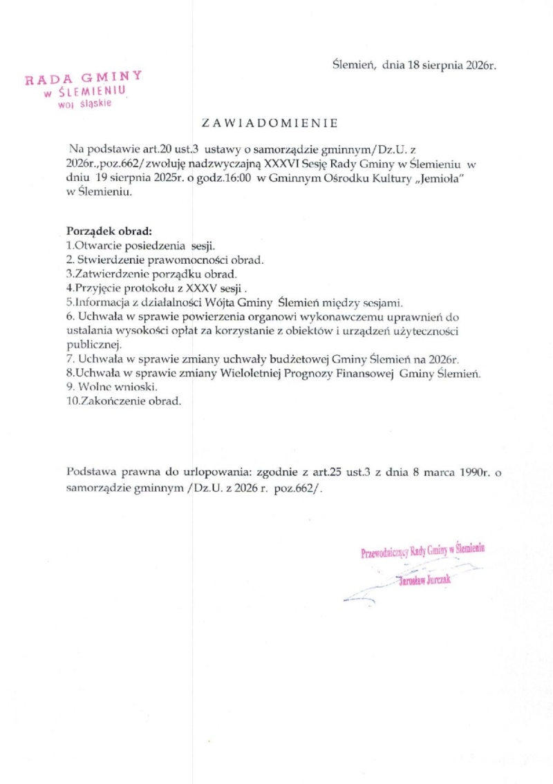 Zawiadomienie