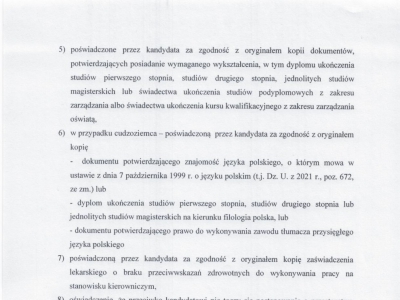 Ogłoszenie konkursów na kandydatów na stanowisko dyrektora Przedszkola Publicznego w Ślemieniu oraz Szkolnego Schroniska Młodzieżowego - zdjęcie4